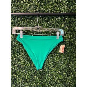 Free People Toast Swim Signature Cinch Bikini Bottoms Sz Small NWT Emerald